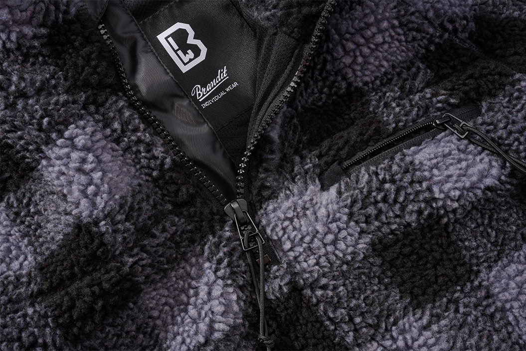 Polaire Brandit Teddyfleece Troyer doublée col montant quatre poches et bas élastiqué