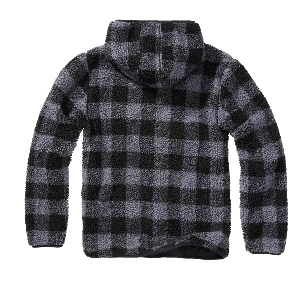 Polaire Brandit Teddyfleece Worker à capuche doublée quatre poches fermeture centrale
