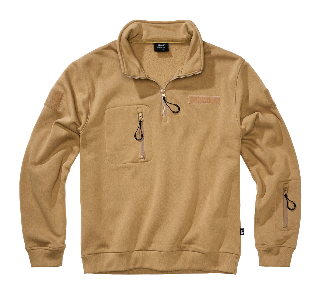 Sweat Brandit Tactical Troyer molleton gratté capuche et surfaces auto-agrippantes