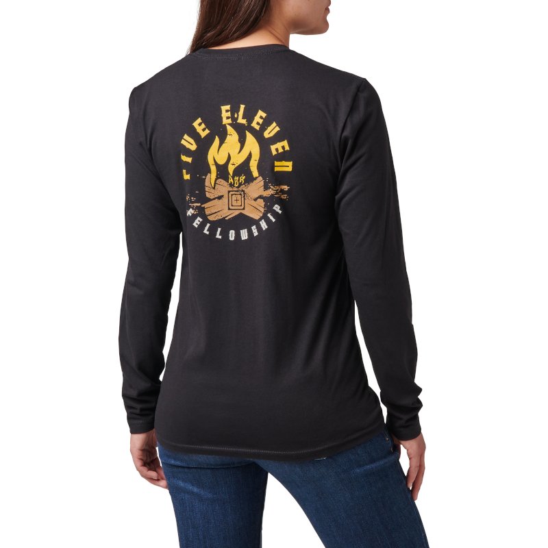 T-shirt manches longues femme 5.11 Tactical Fellowship en coton 100 % à graphisme imprimé