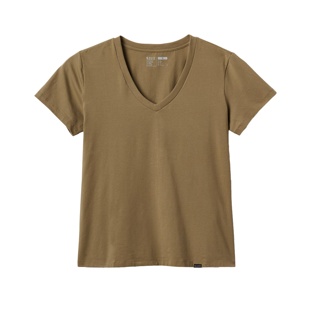 T-shirt femme 5.11 Tactical Elevate V-Neck en jersey coton et élasthanne col en V