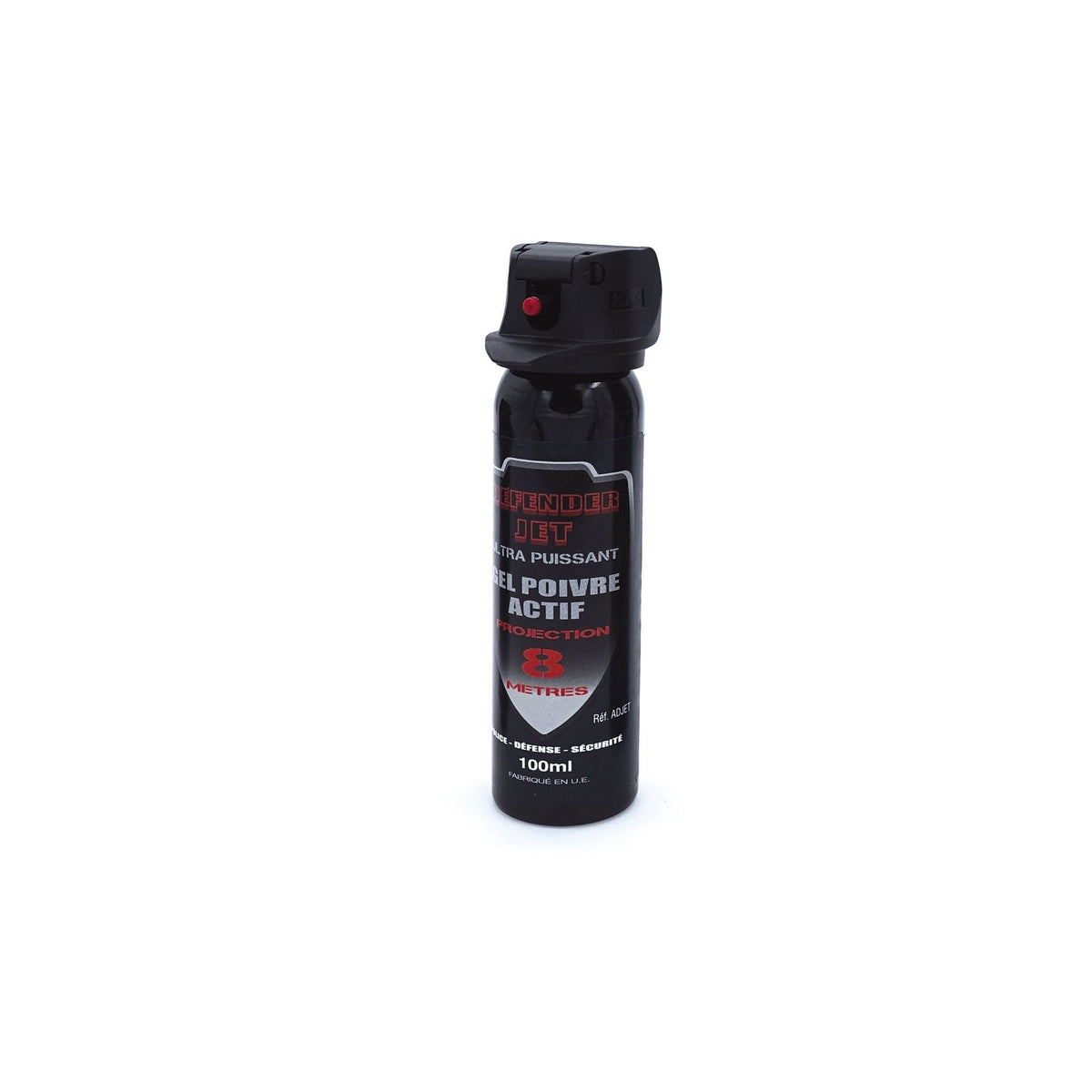 Aérosol de défense Delta Force gel poivre capsaïcine 13,2 % portée 8 mètres