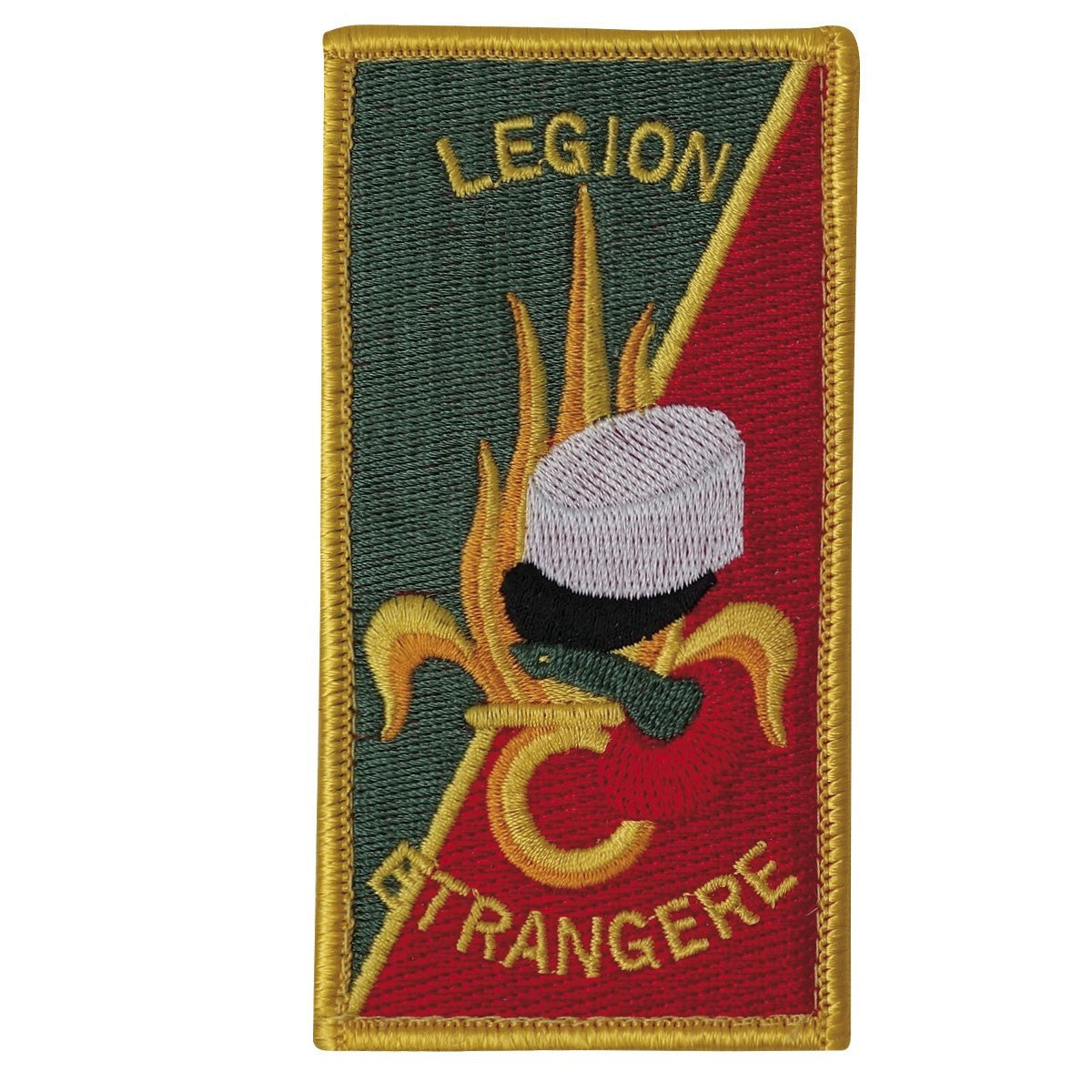 Écusson brodé OPEX Légion étrangère à dos auto-agrippant 5,5 x 10,5 cm