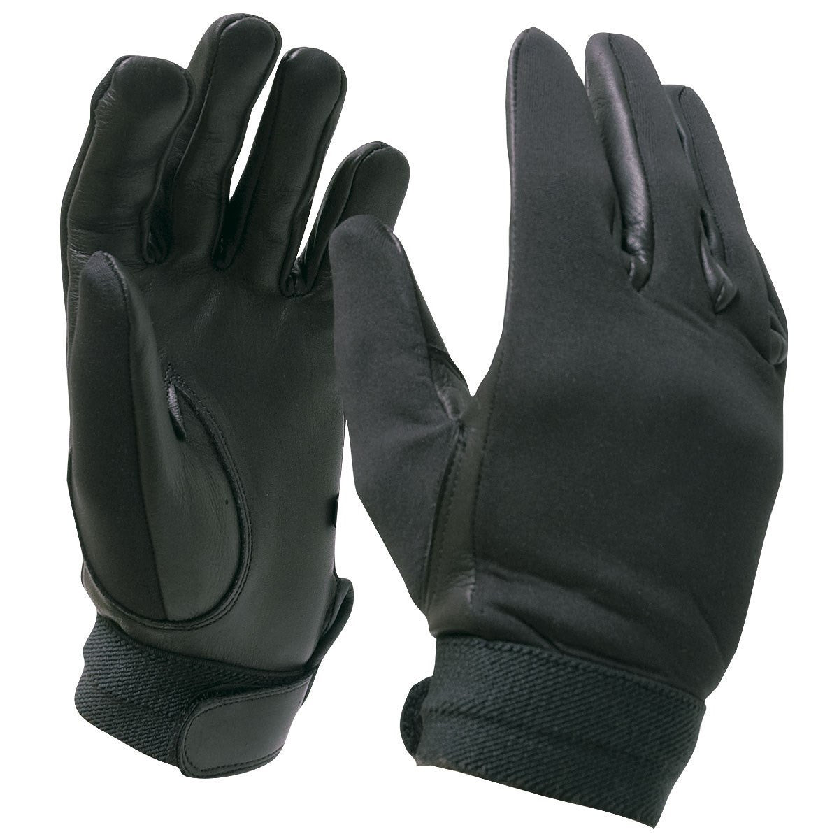 Gants tactiques néoprène et cuir synthétique poignets auto-agrippants réglables