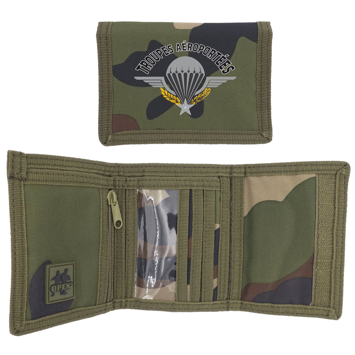 Portefeuille OPEX marquage Para en polyester déperlant 12,5 x 9,5 cm poche monnaie