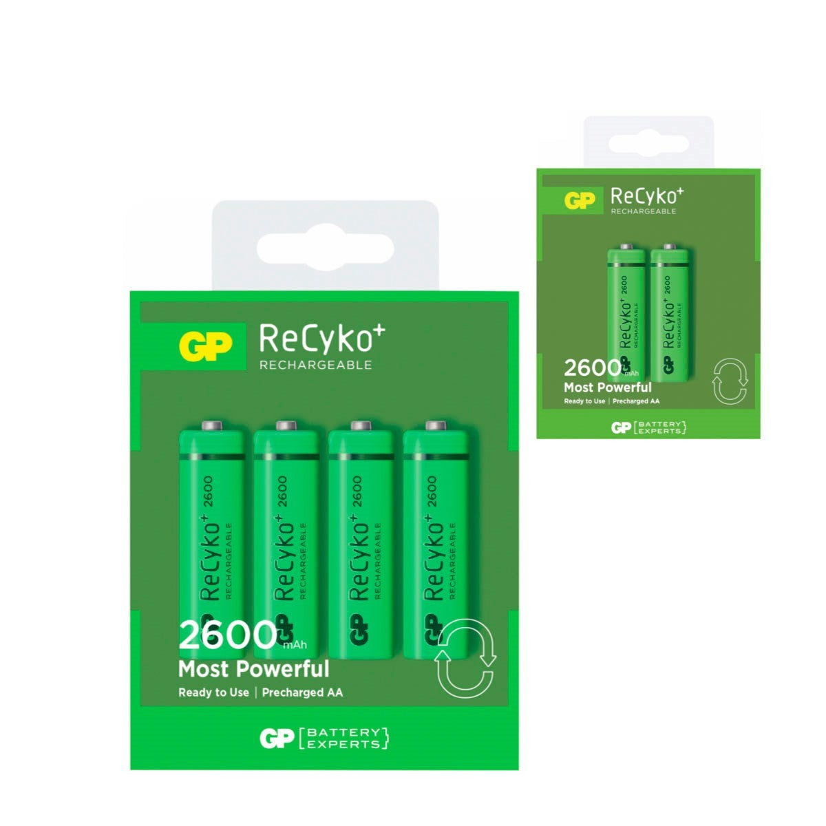 Piles rechargeables GPBM ReCyko AA 2600 mAh livrées chargées garantie 6 ans