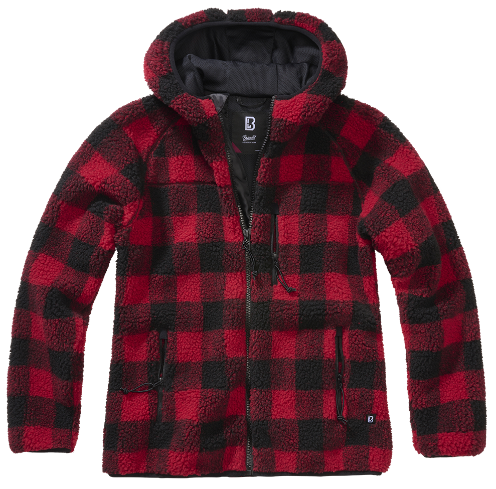 Veste polaire Brandit coupe femme à capuche maille peluche et trois poches à glissière
