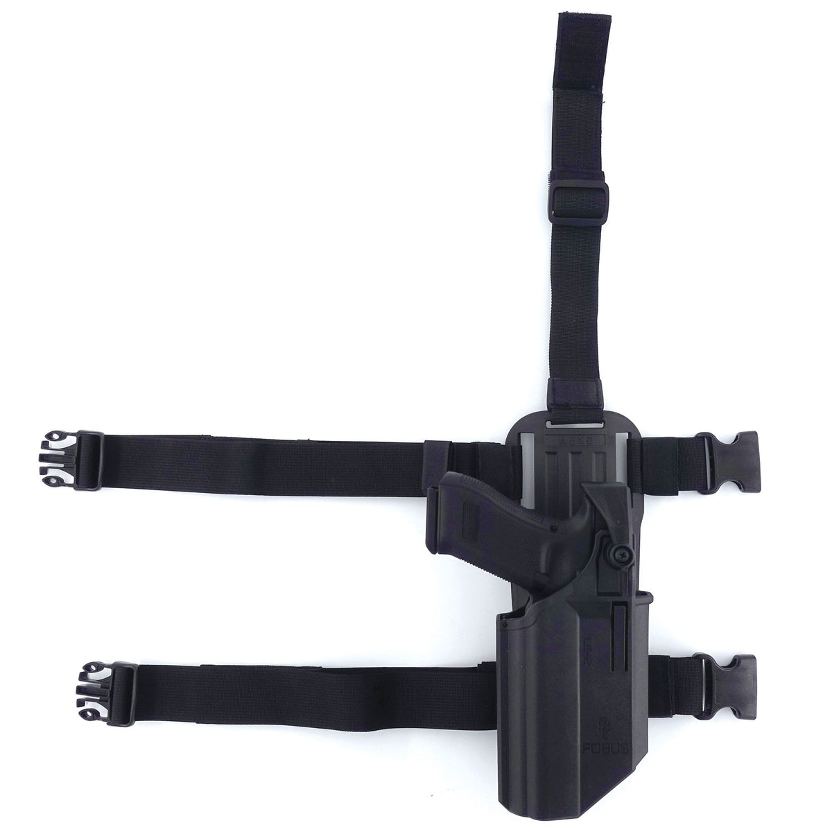Holster de cuisse Fobus LE2 MEX2 T polymère renforcé pour Glock 17, 19 et 45
