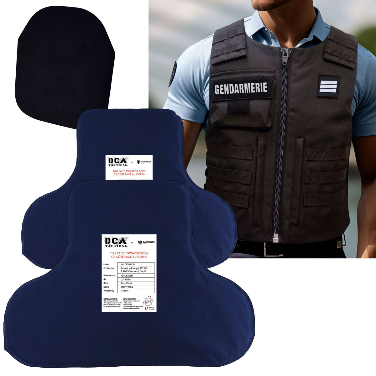 Pack balistique NIJ IIIA avec anti-trauma et housse de gilet HFTGPRAID