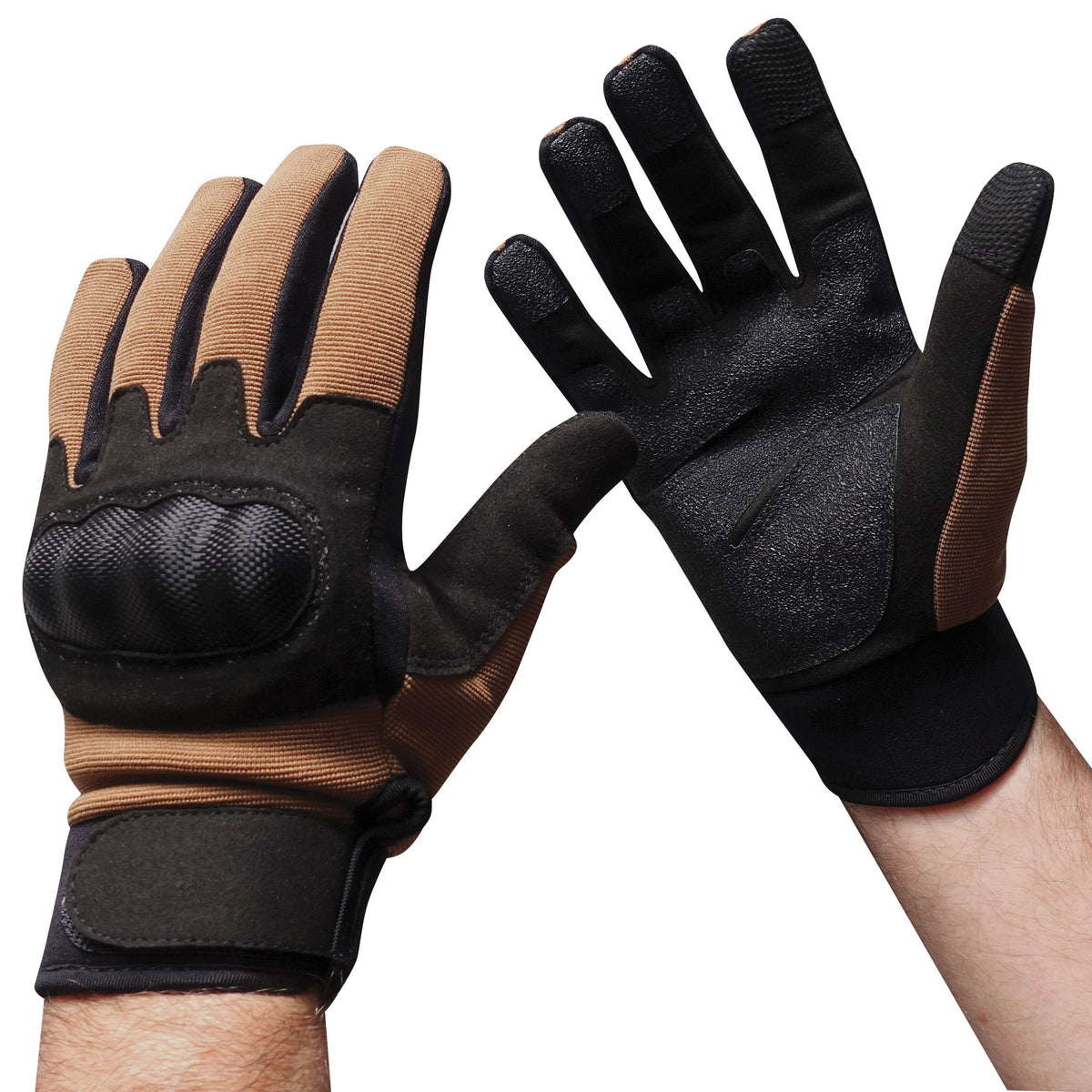 Gants coqués Patrol Equipement en nylon et élasthanne paume polyuréthane et cuir
