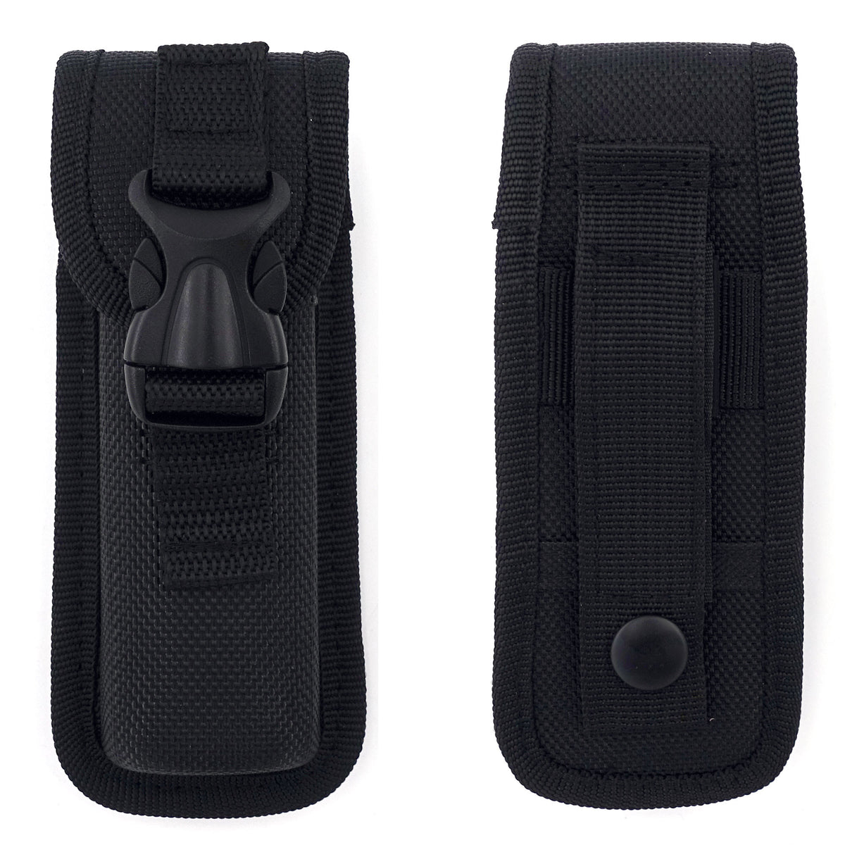 Couteau pliant Survival lame acier inoxydable 440 de 8,5 cm avec étui nylon