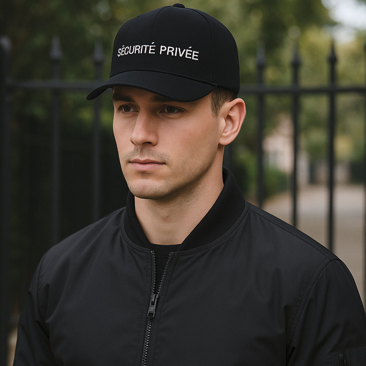 Casquette Sécurité privée Patrol Equipement polyester cinq panneaux à visière courbée