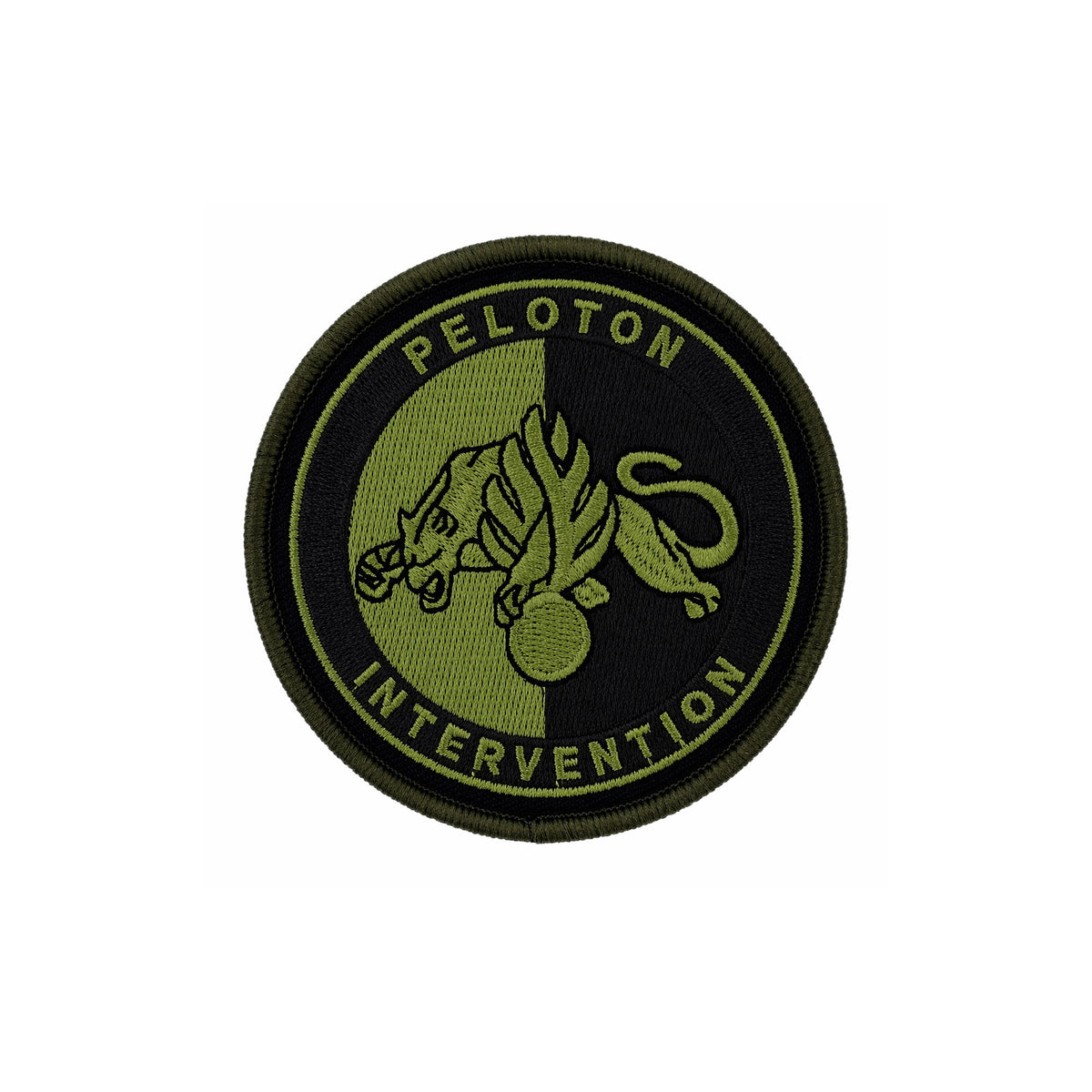 Écusson Patrol Equipement Peloton d'intervention rond 8 cm brodé ou élastomère