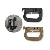 Mousqueton Grimlock 5 x 4 cm pour sangles MOLLE 25 mm ouverture à une main