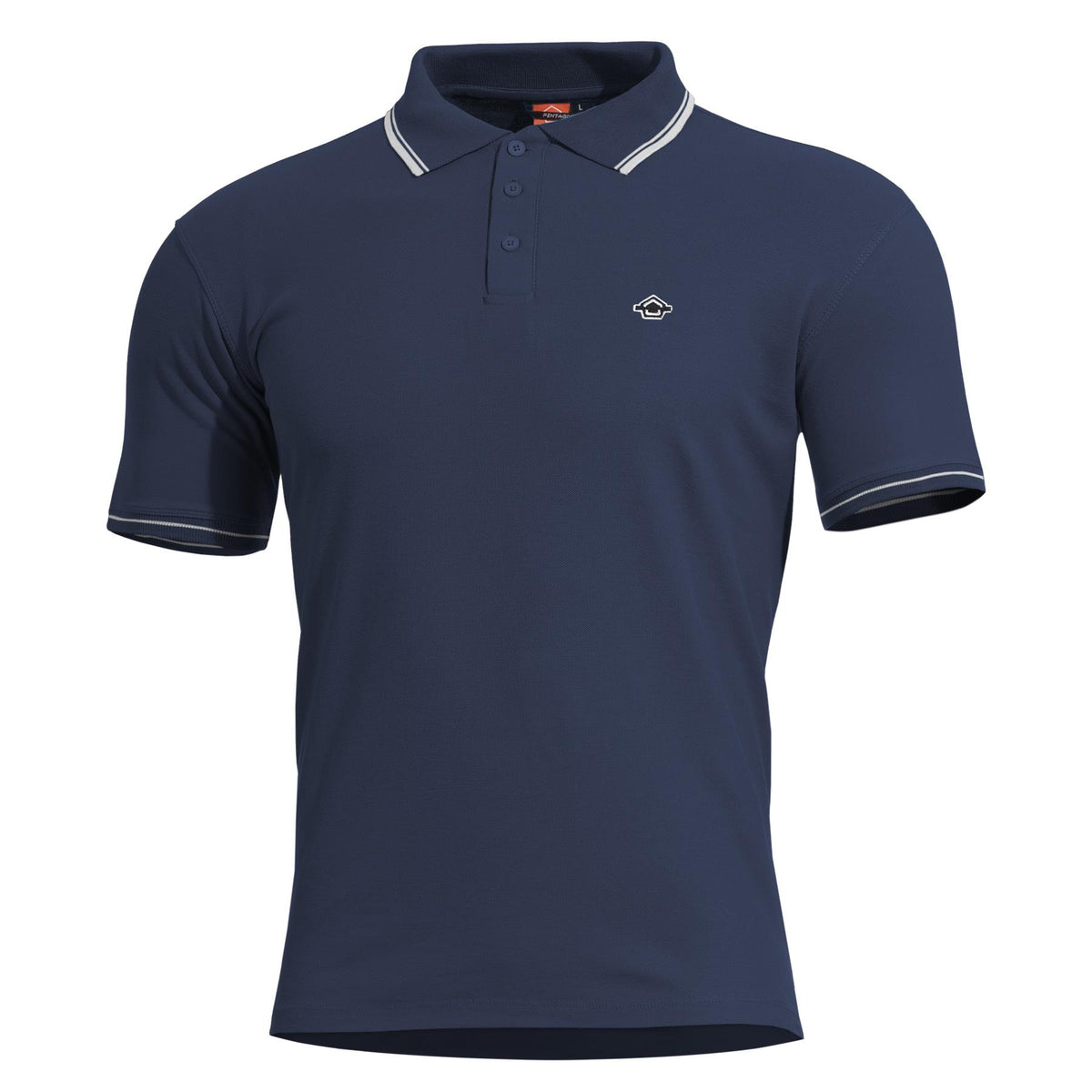 Polo Pentagon Aniketos en piqué CVC coton polyester 220 g/m² à col anti-roulement