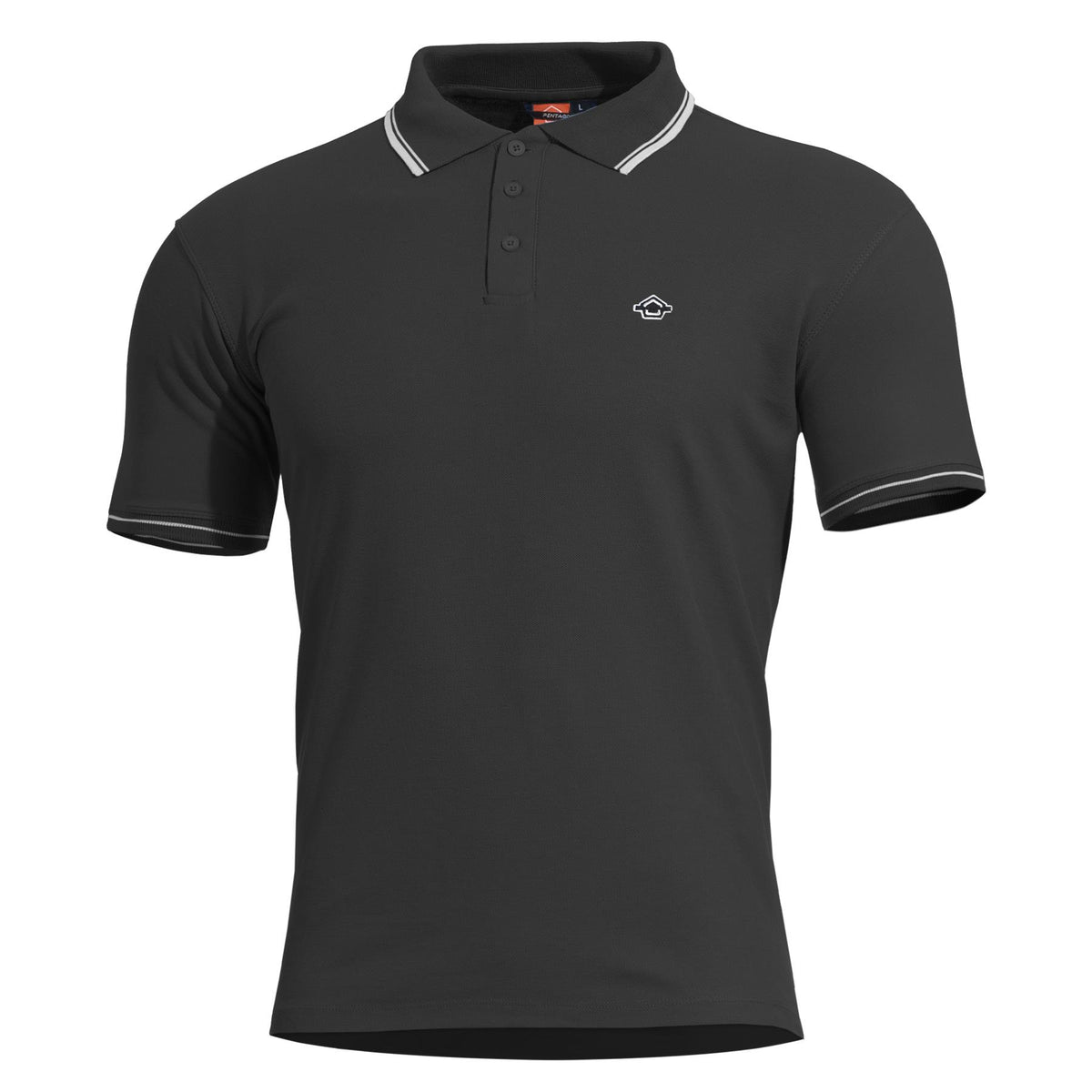 Polo Pentagon Aniketos en piqué CVC coton polyester 220 g/m² à col anti-roulement
