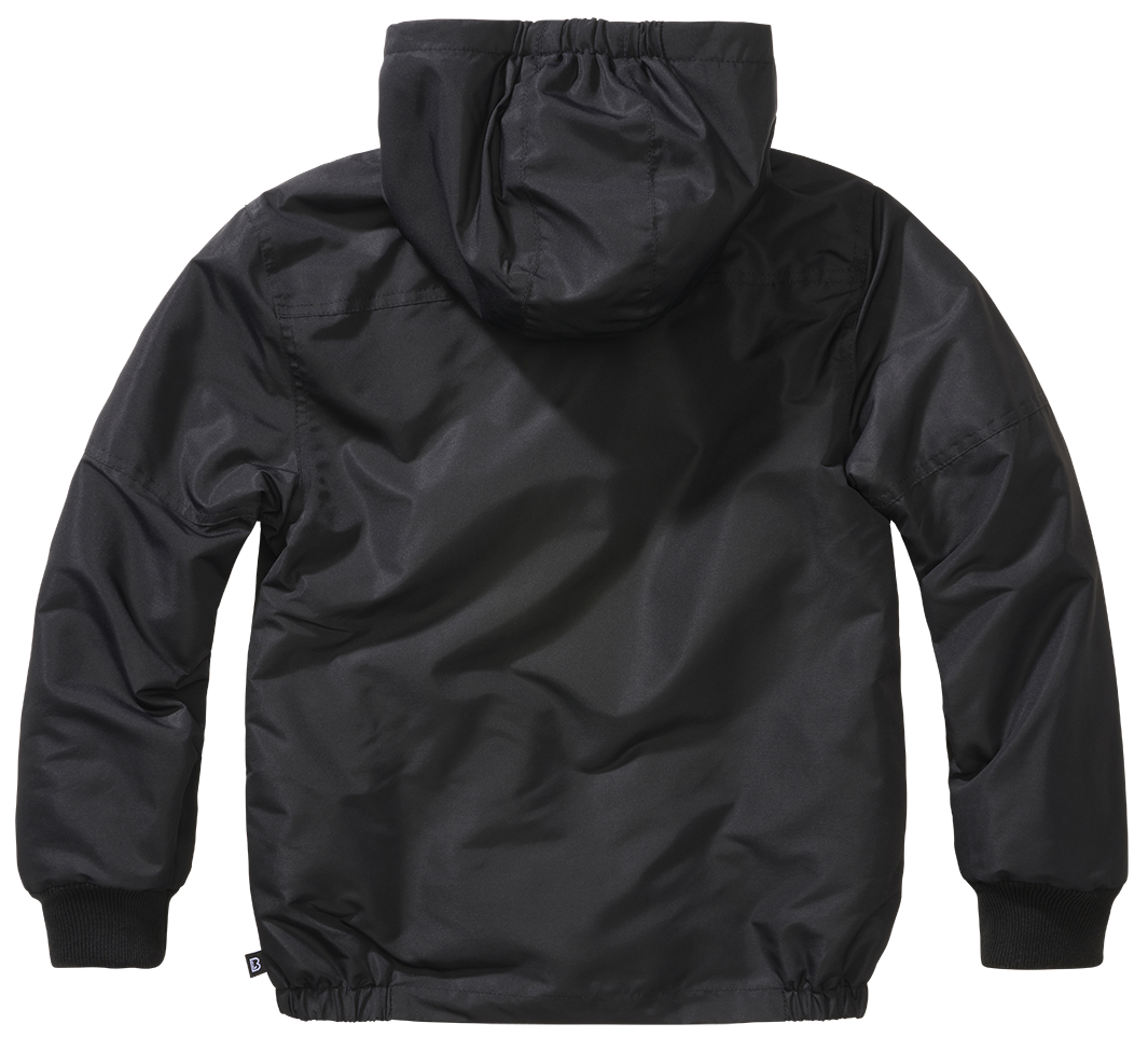 Coupe-vent enfant Brandit Frontzip doublure polaire capuche et trois poches fermées