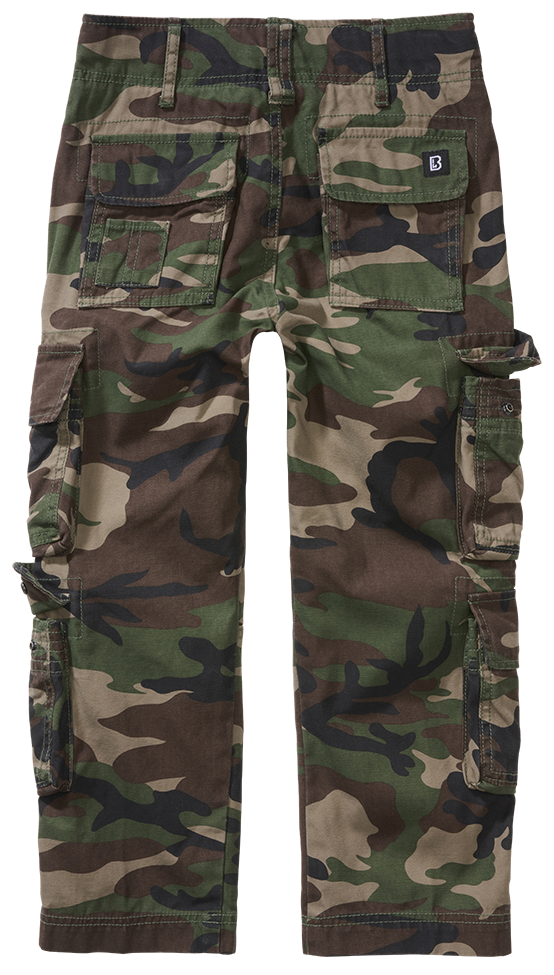 Pantalon enfant Brandit Pure Vintage coton huit poches et taille réglable par élastique