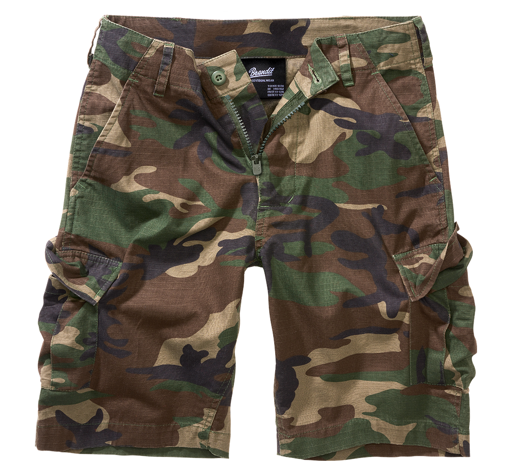 Short enfant Brandit BDU en coton ripstop six poches et tour de taille réglable