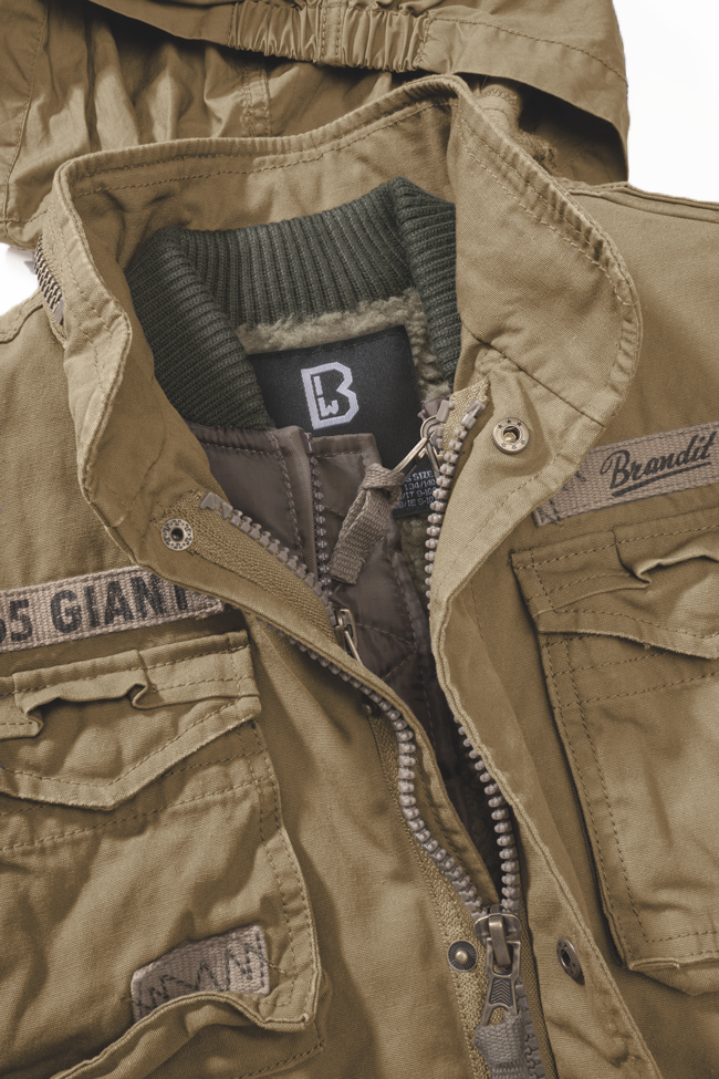 Veste enfant Brandit M65 Giant coton doublure amovible six poches et capuche dans le col