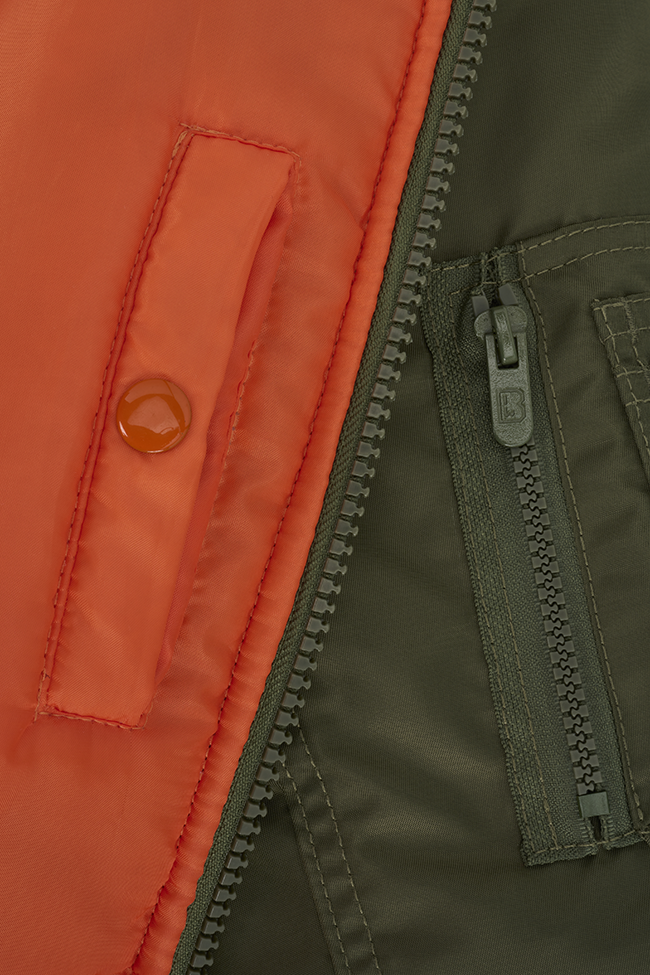 Blouson enfant Brandit MA1 réversible nylon déperlant poche de bras et bords côtes