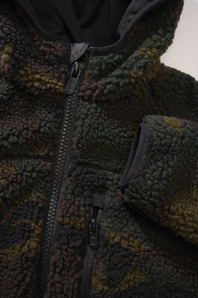 Veste polaire enfant Brandit Teddyfleece à capuche maille peluche et quatre poches