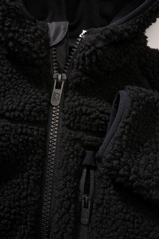 Veste polaire enfant Brandit Teddyfleece à capuche maille peluche et quatre poches