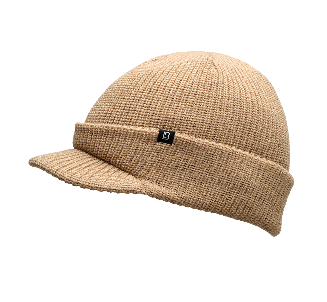 Bonnet à visière Brandit Shield en maille épaisse double épaisseur visière 5,5 cm