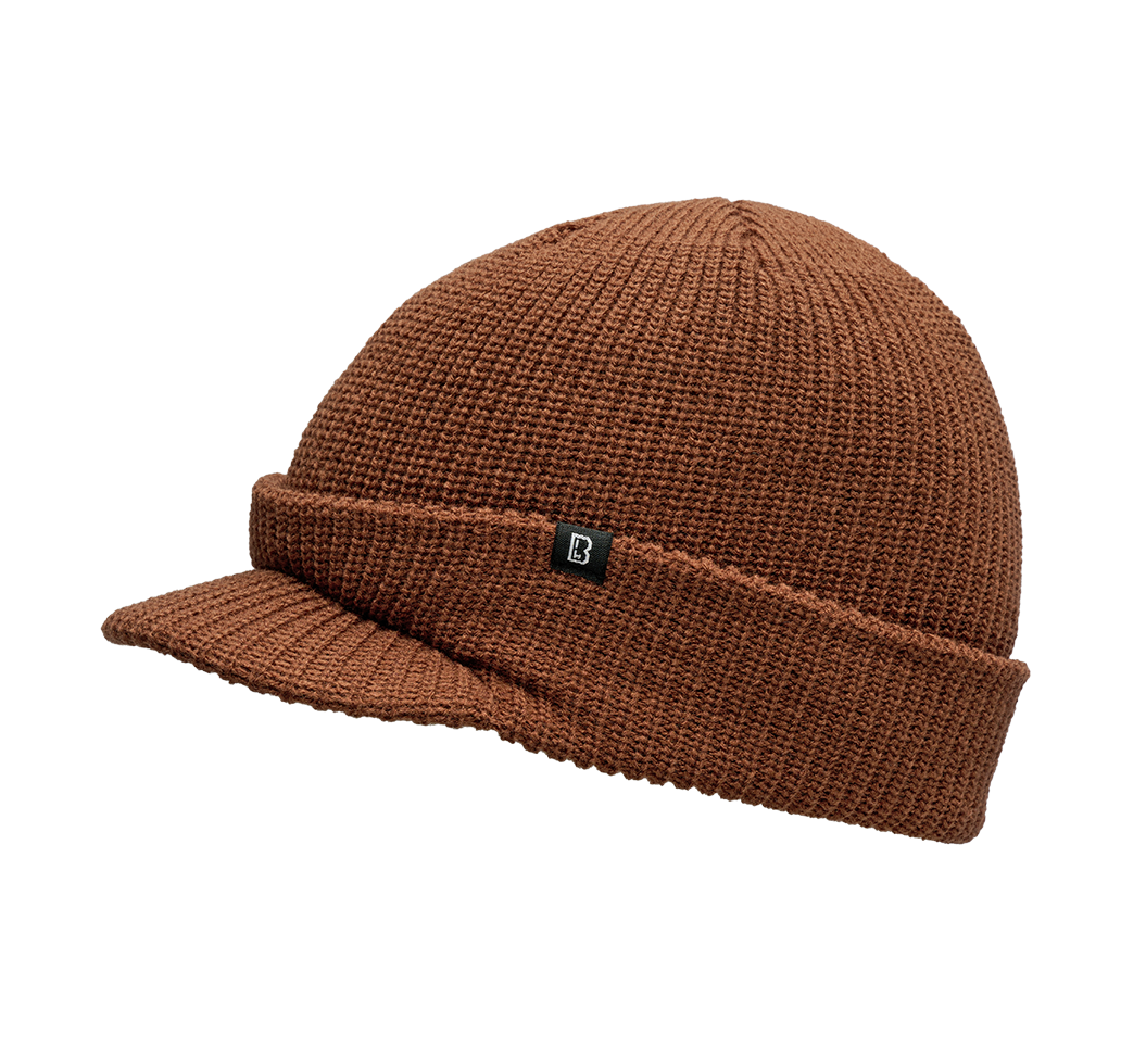 Bonnet à visière Brandit Shield en maille épaisse double épaisseur visière 5,5 cm