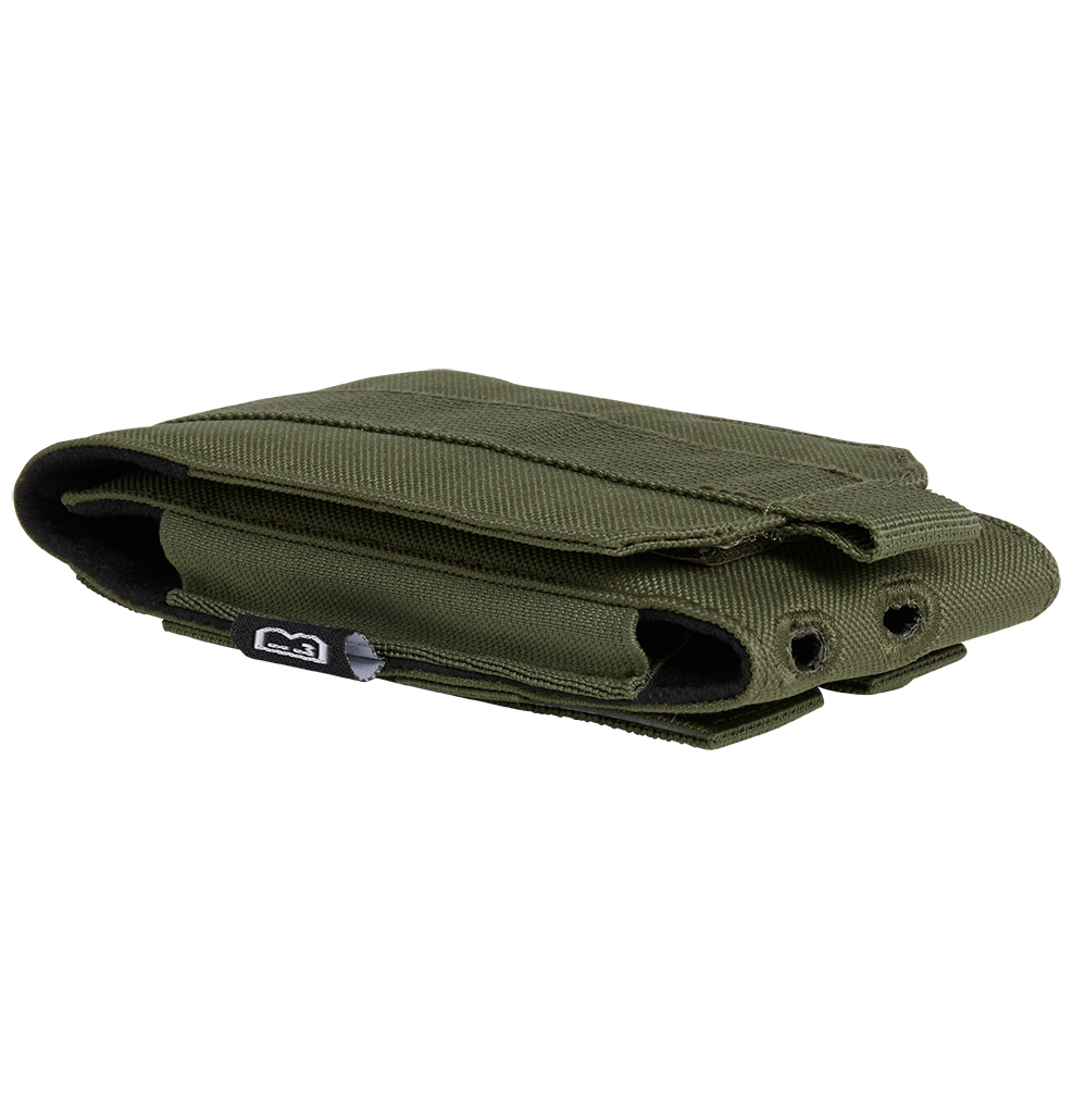 Pochette téléphone Brandit MOLLE grand format doublure souple passages de câble