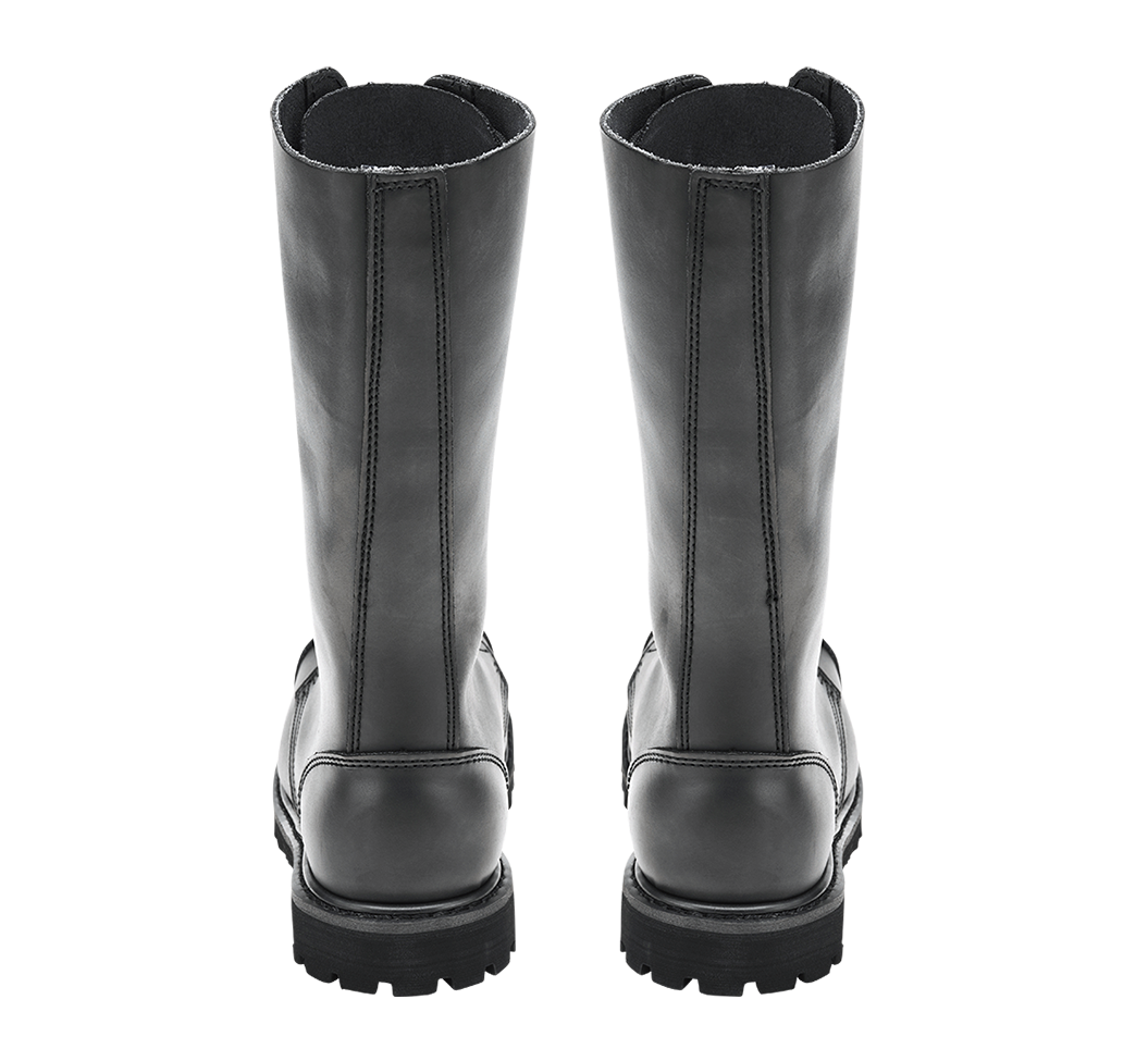 Bottes Brandit Phantom 20 œillets cuir tige très haute coque d'acier semelle vissée