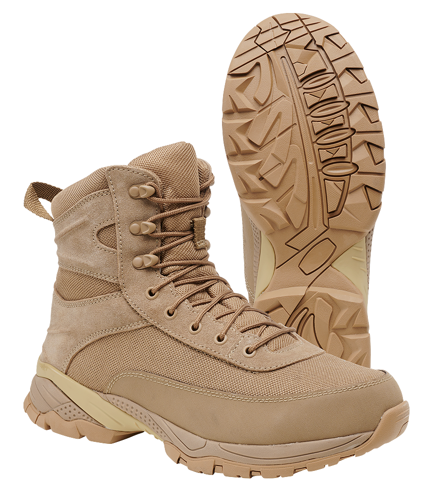 Chaussures tactiques Brandit Next Generation cuir velours et maille semelle nitrile