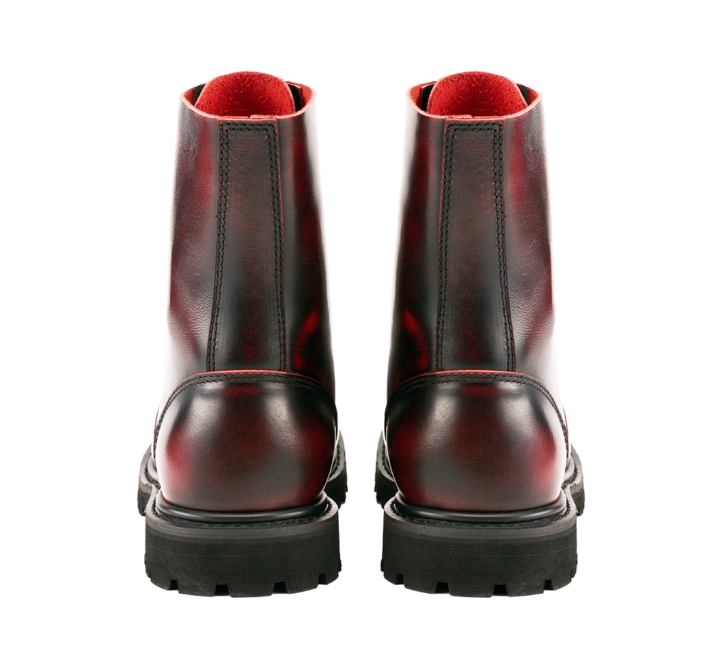 Bottes Brandit Rub Off Phantom 10 œillets cuir patiné coque d'acier pointures britanniques