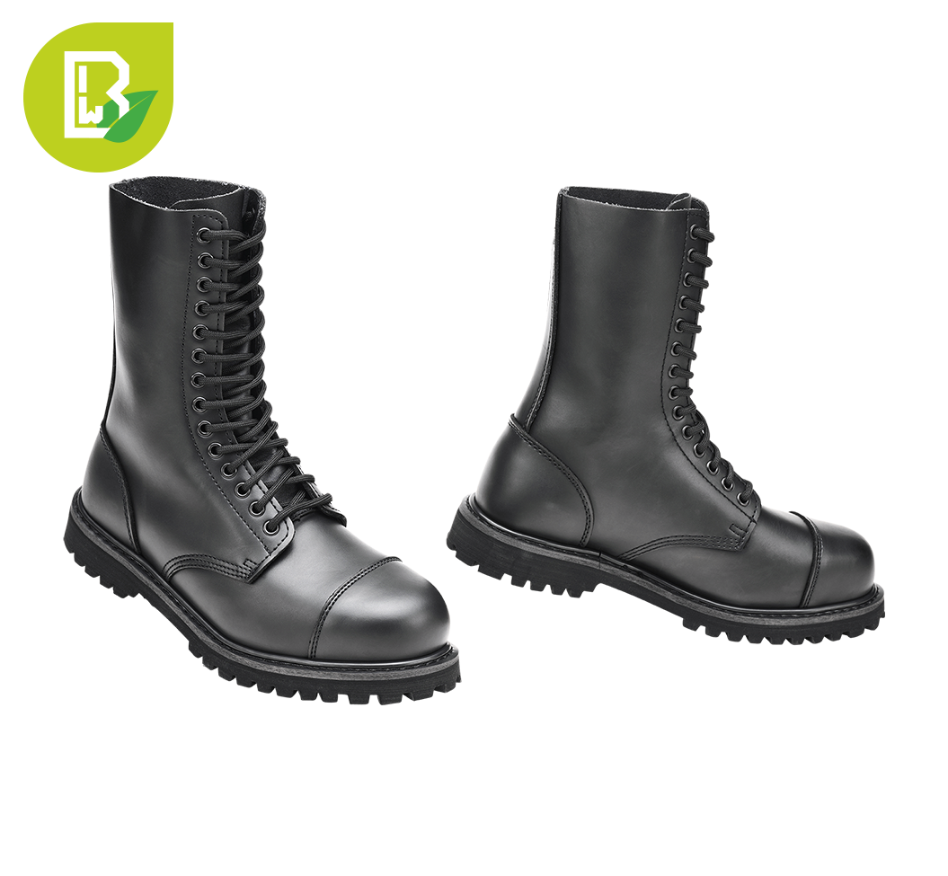 Bottes Brandit Vegantom 14 œillets tige polyuréthane doublure coton coque d'acier
