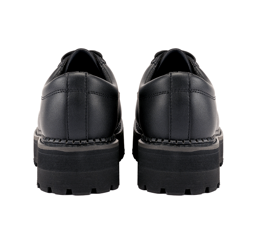 Bottines Brandit Plateau Phantom 3 œillets cuir semelle plateforme coque d'acier