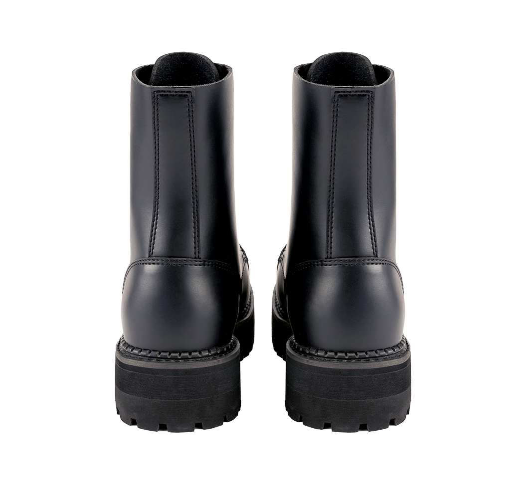Bottes Brandit Plateau Phantom 10 œillets cuir semelle plateforme cousue coque d'acier