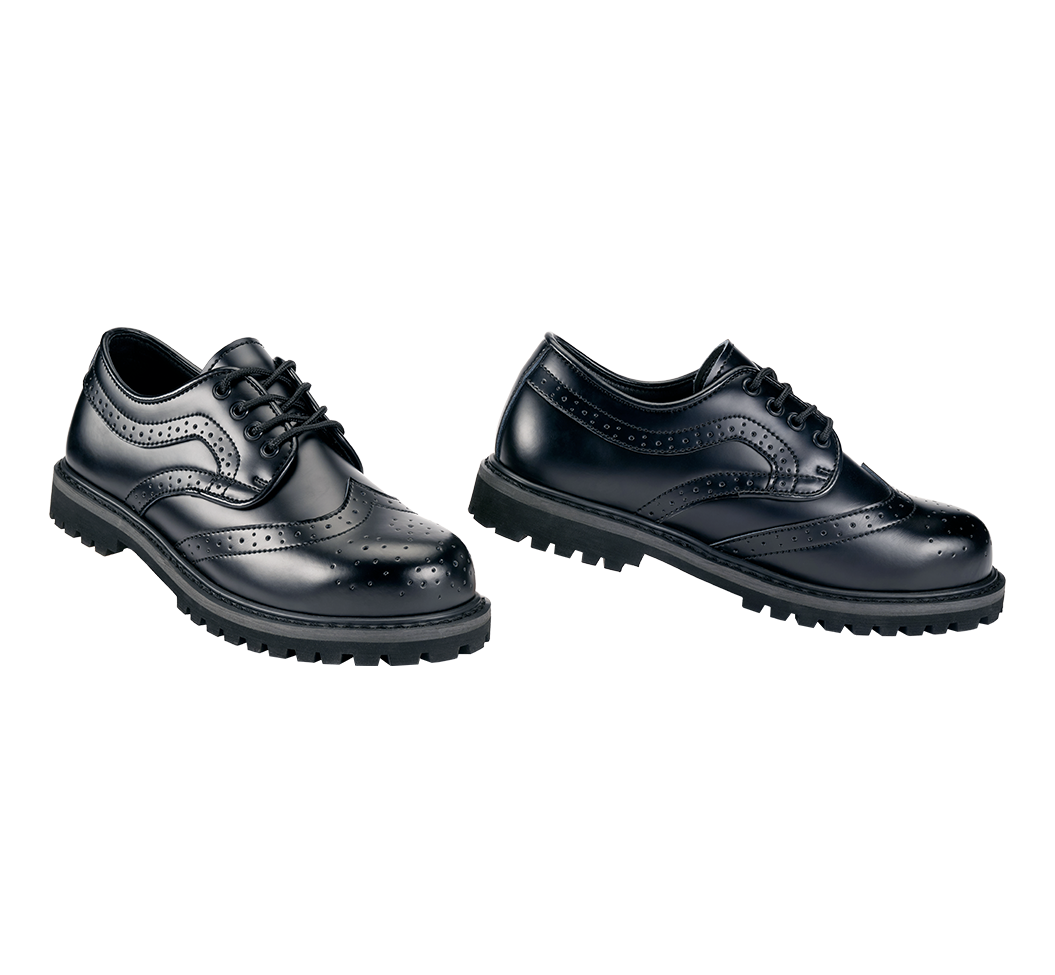 Bottines Brandit Budapester Phantom 4 œillets cuir perforé coque d'acier semelle cousue