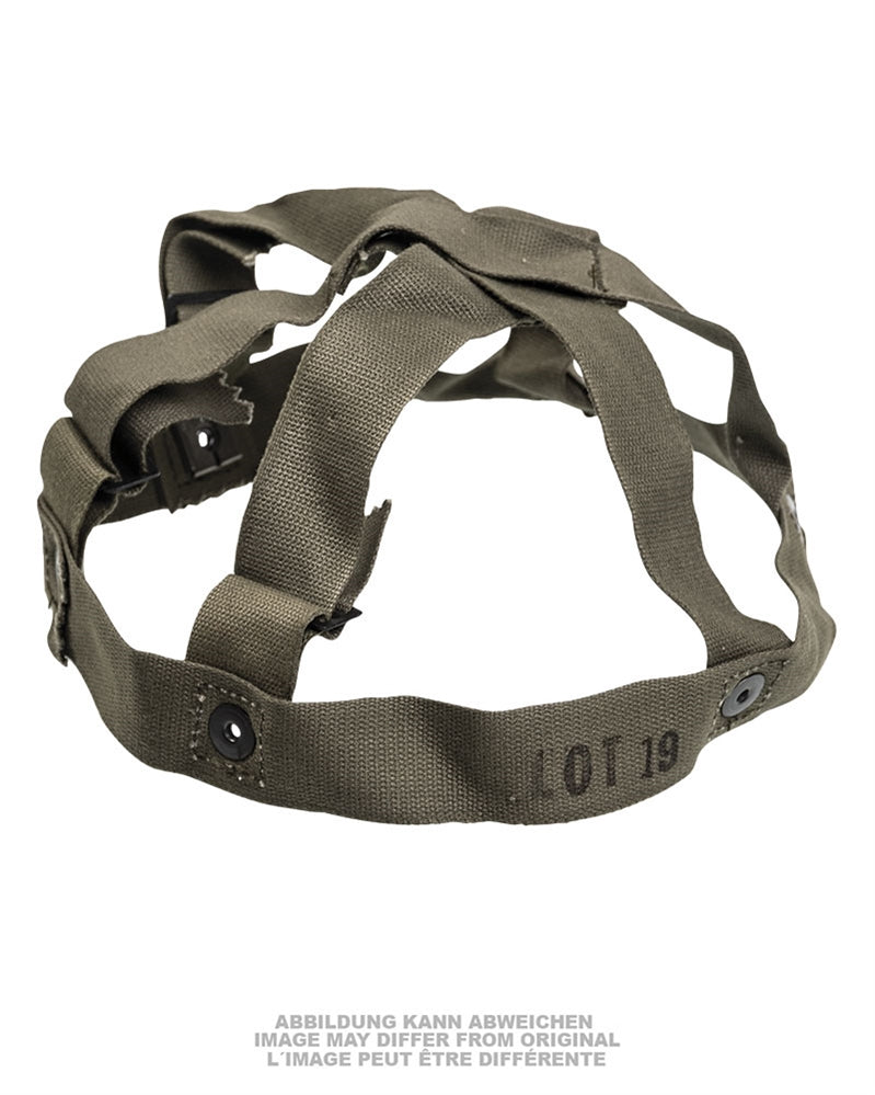 Harnais de coiffe US pour casque M1 avec bandeau de tête, surplus d'occasion