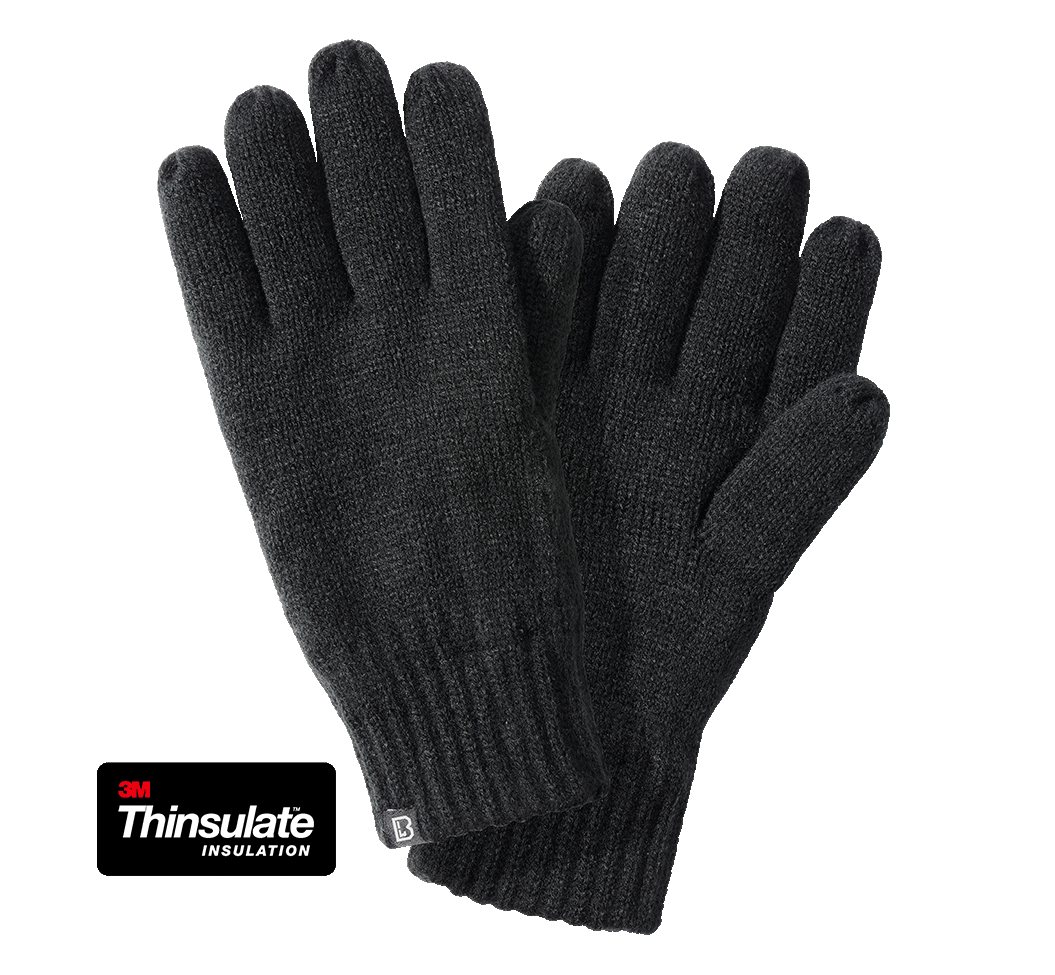 Gants tricot Brandit Knitted doublure 3M Thinsulate poignets élastiques doigts fermés