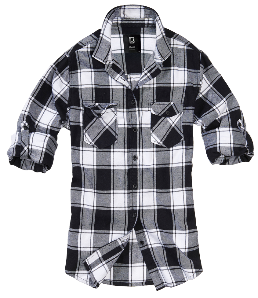 Chemise Brandit Amy coupe femme en flanelle de coton manches longues poches poitrine