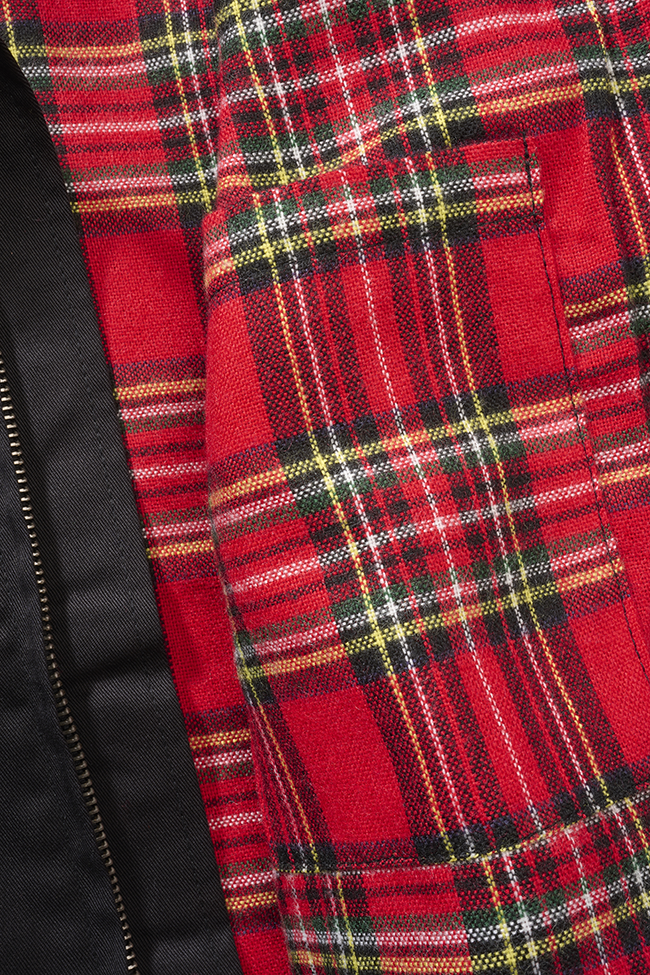 Veste Brandit Lord Canterbury coupe femme à motif tartan doublée deux poches à bouton