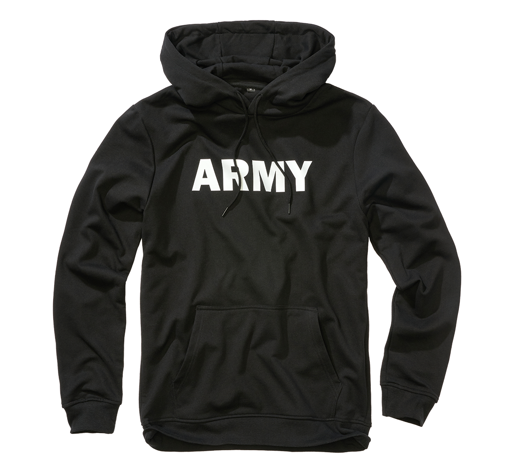 Sweat à capuche Brandit Army molleton gratté 270 g/m² avec marquage sur la poitrine