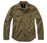 Chemise Brandit Vintage coupe femme en coton manches longues deux poches poitrine plaquées