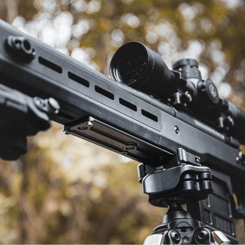 Adaptateur M-LOK queue d'aronde RRS/ARCA Magpul 4 fentes en aluminium 19,68 cm