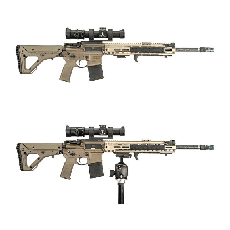 Adaptateur de trépied M-LOK Magpul aluminium anodisé interface Manfrotto RC2 Q2