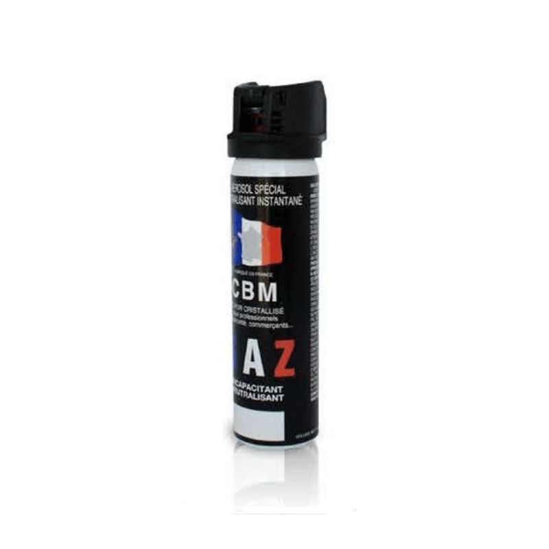 Aérosol de défense CBM gel lacrymogène au poivre OC + Capot Clapet 75 ml — fabrication française