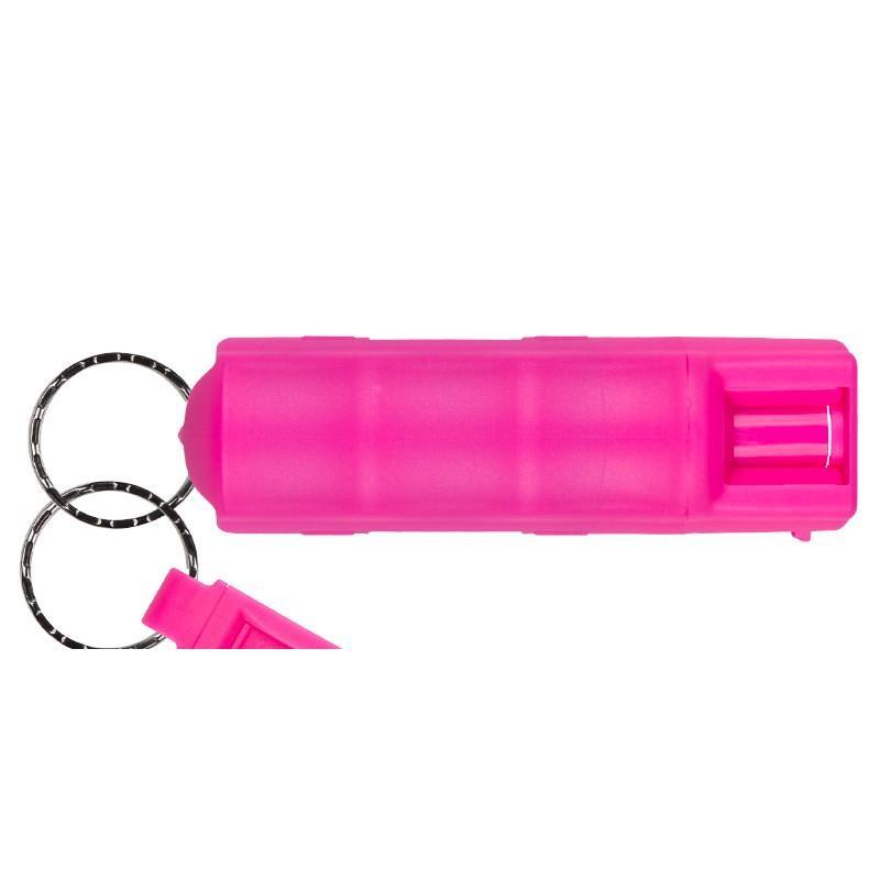 Aérosol lacrymogène Sabre Red 10% OC étui rigide 25 giclées marqueur UV