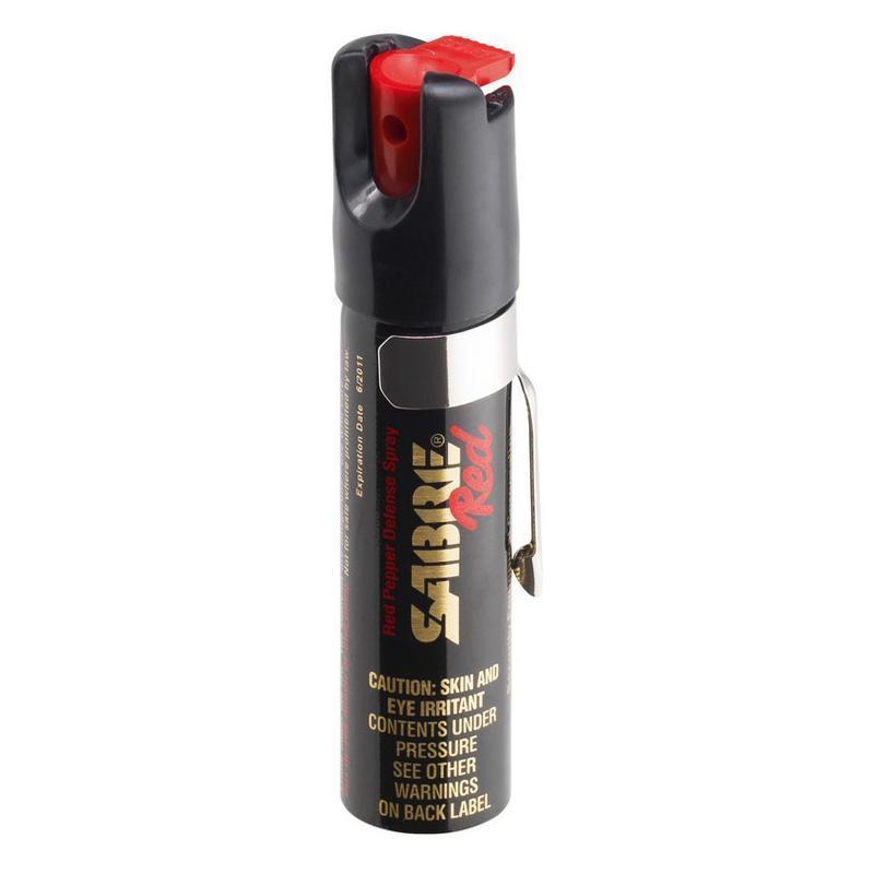 Aérosol lacrymogène Sabre Red P22 jet balistique 35 giclées 2 000 000 SHU marqueur UV