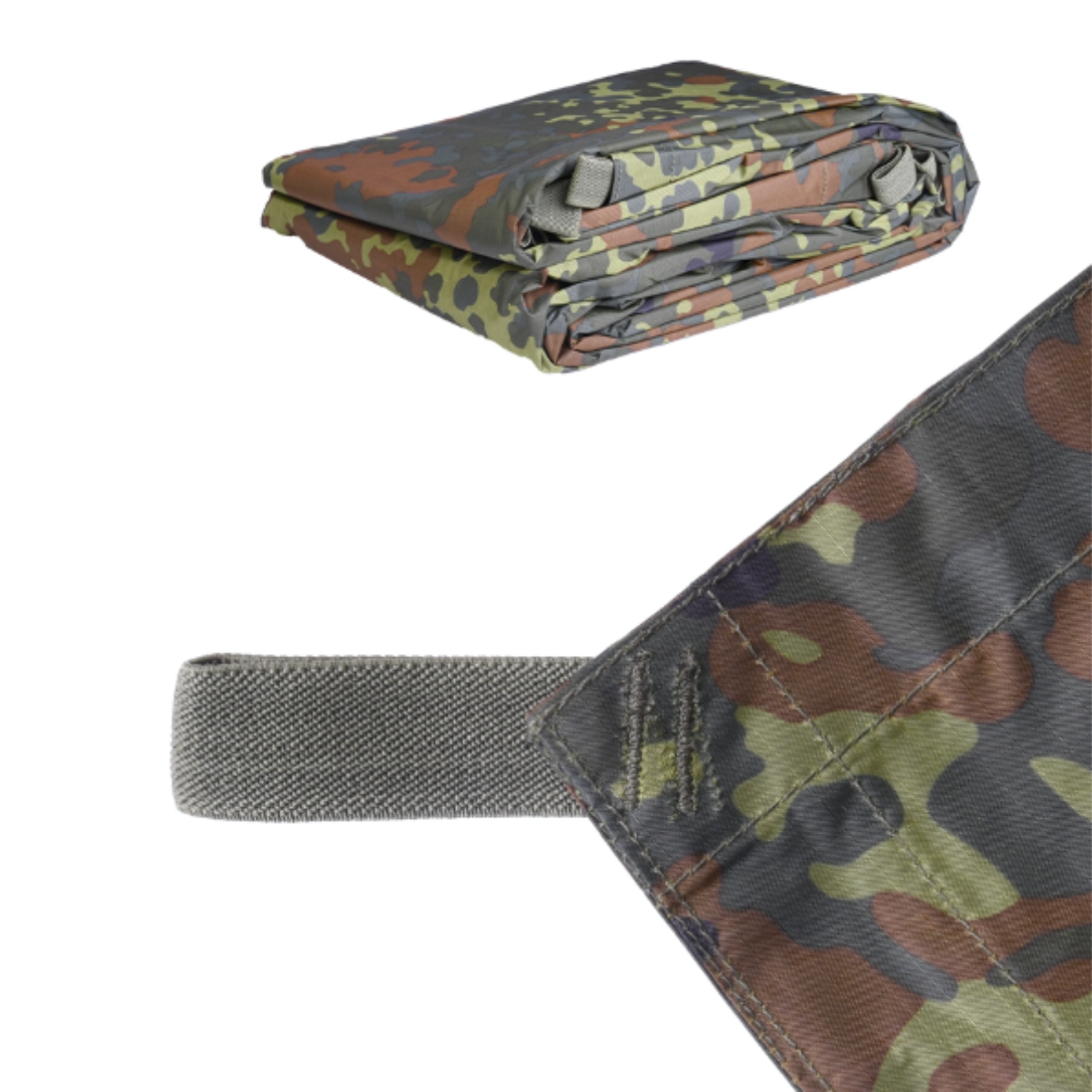 Bâche Mil-Tec Tarp polyester ripstop enduit PVC 3 × 3 m 1 500 g colonne d'eau 5 000 mm avec 19 boucles