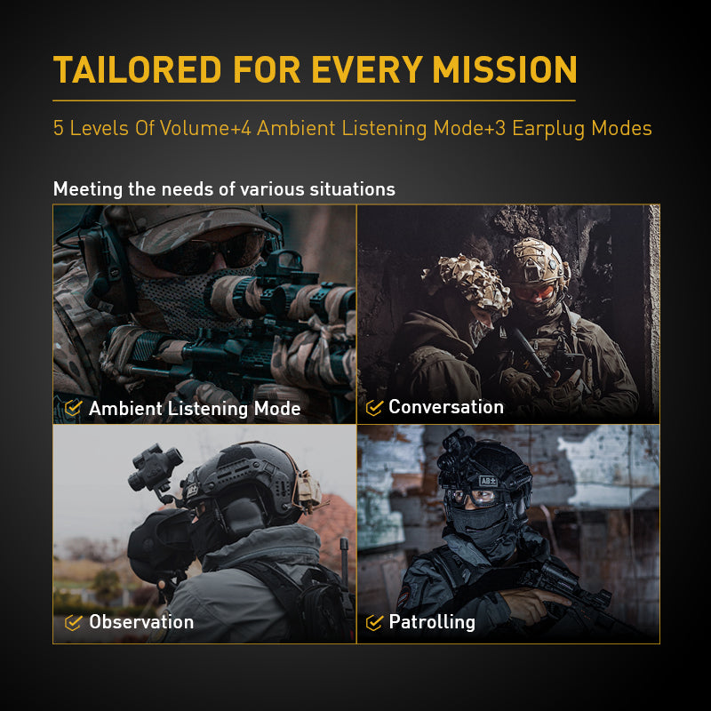 Casque de communication bi-canal Earmor M33 PRO deux réseaux radio simultanés